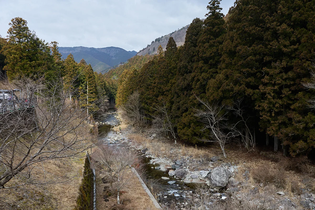 洞川温泉街へとつづく山上川