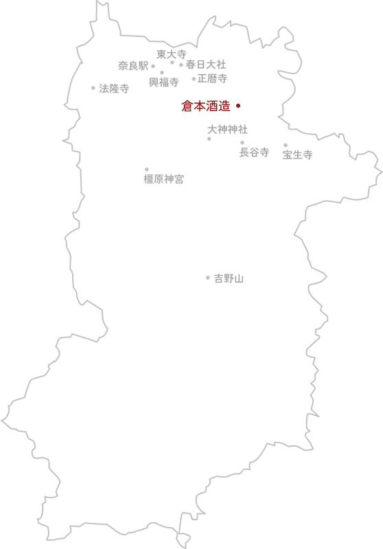 倉本酒造の位置を示す地図